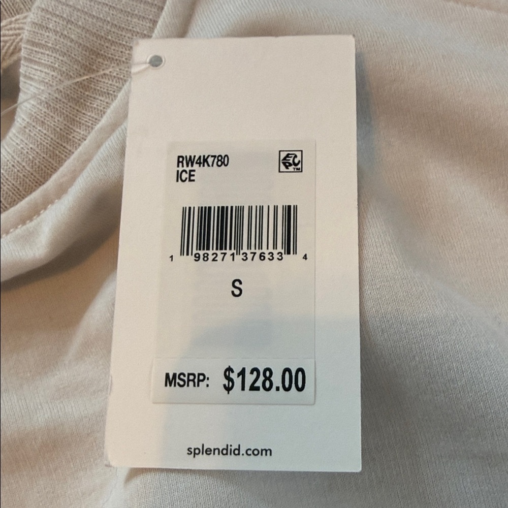 Splendid Ribbed Crewneck Long Sleeves Ribbed Cuffs and Hem Sweatshirt R13A - Picture 6 of 13
